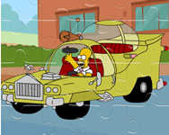 Simpson Csald - The Simpsons car jigsaw